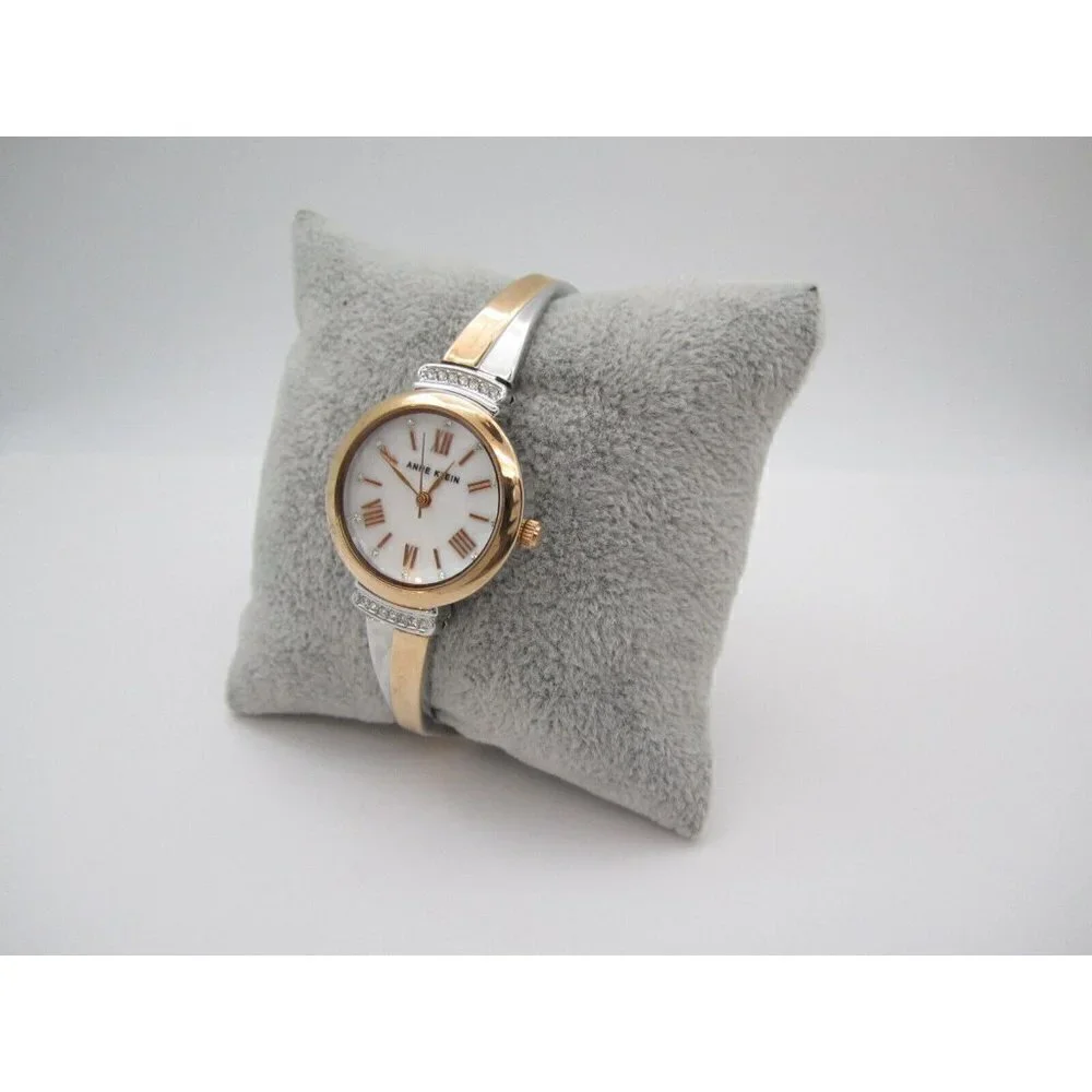 Women Anne Klein Quartz WR Analog 28mm Dial Causal Round Watch (G397)